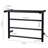 4-Tier Wall Mounted Bathroom Towel Warmer & Shelf – Matte Black Stainless Steel Electric Heated Rack with LED Timer