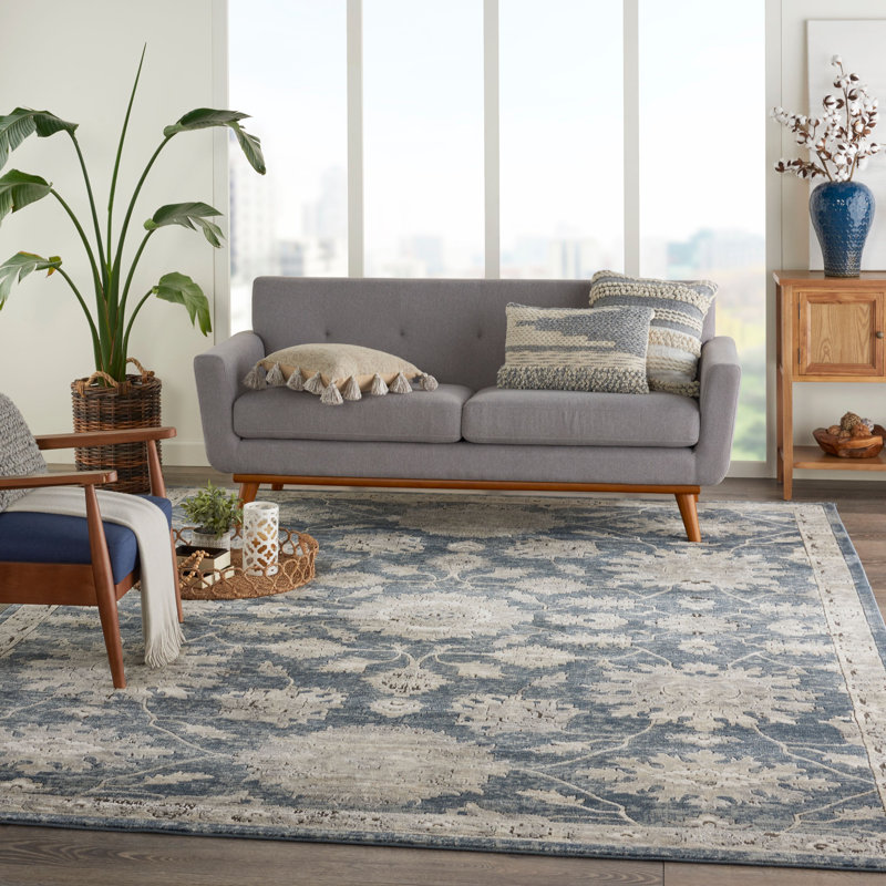 Calabria Floral Area Rug, Rectangle 114 x 175cm