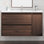Meuble-lavabo 36 po, meuble-lavabo flottant avec grand rangement, armoire de salle de bain moderne avec 2 tiroirs à fermeture en douceur et 1 porte, brun