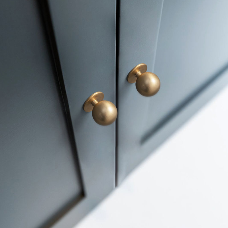 Poignée ronde, Diamètre du bouton: 1,18 po, Bronze champagne