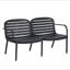 Causeuse d'extérieur en polypropylène Luna, structure noire-99776490-99776491