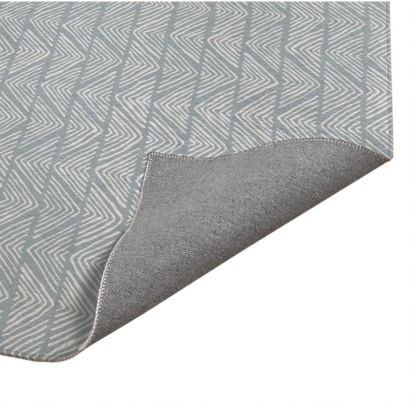 Tapis d'extérieur à rayures antidérapantes Chev, Rectangulaire 8 pi x 10 pi