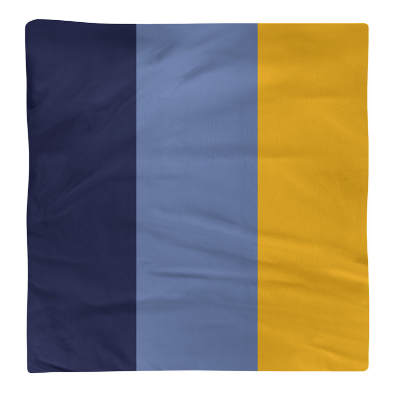 Memphis Striped Square Napkin, 10" W x 10" L, Basketball Navy/Basketball Blue/Basketball Yellow, Polyester