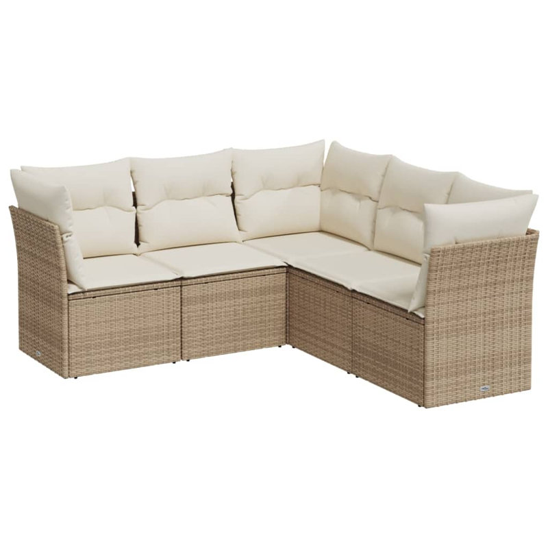 Ensemble de canapé de jardin modulaire en rotin PE Vidaxl