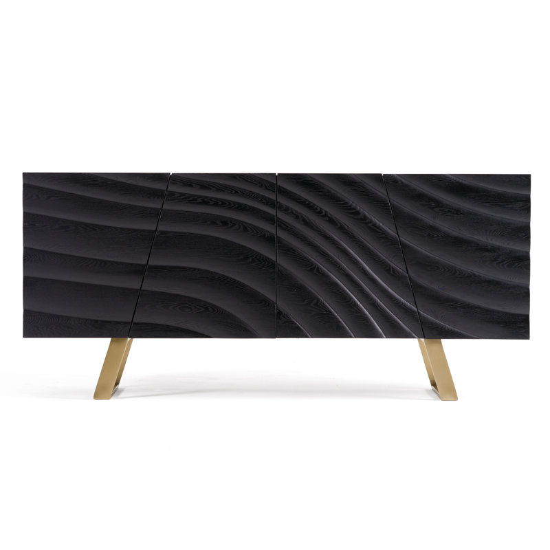 Buffet Alaia, Noir / or brossé