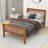 Twin Platform Bed with Headboard and Slats-440126608