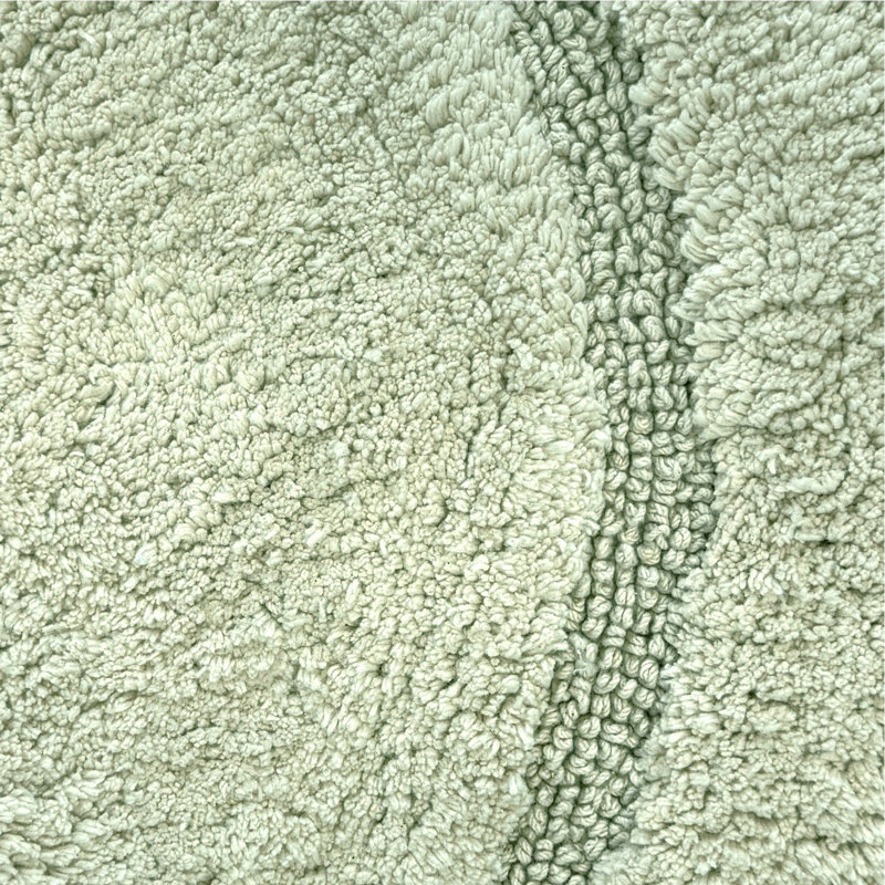 Polygala Cotton Round Bath Mat, Sage Green