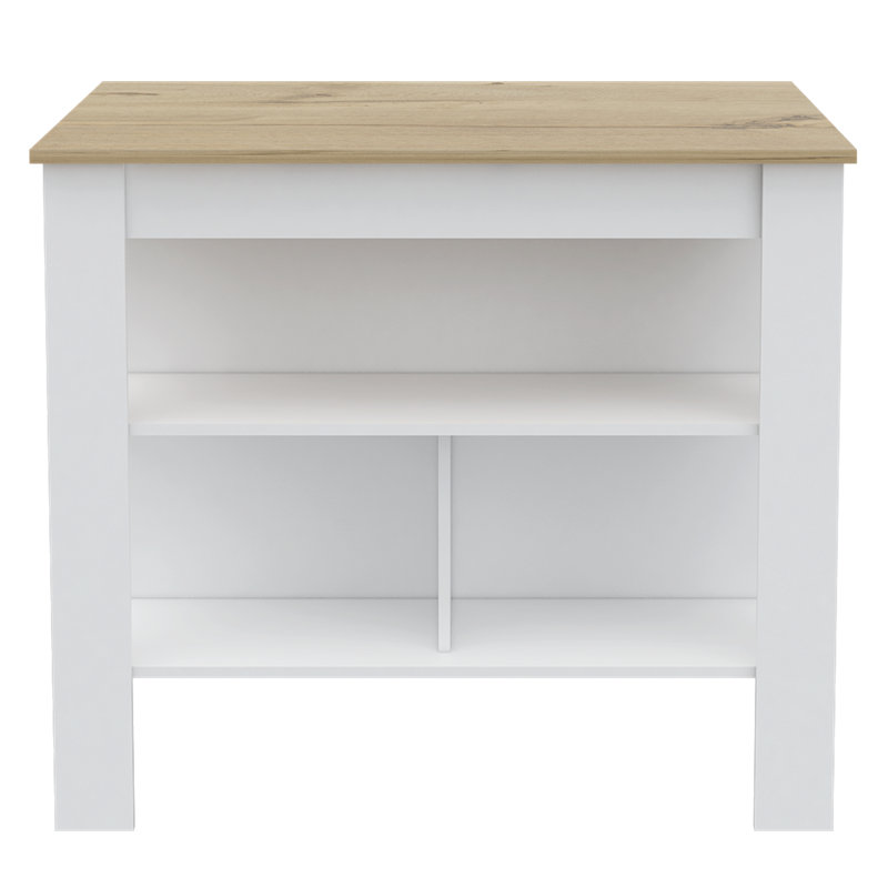 Goruav Wood Kitchen Island, LIght Oak