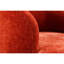 Fauteuil en chenille orange avec fonction pivotante en tissu charmant