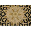 Tapis noir et doré indien Agra 6 x 9