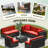 8-Persons Rattan Patio Furniture Conversation Set Outdoor Sectional Sofa for Backyard-1022562439