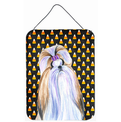 «Burniece Candy Corn», impression d'Halloween sur plaque