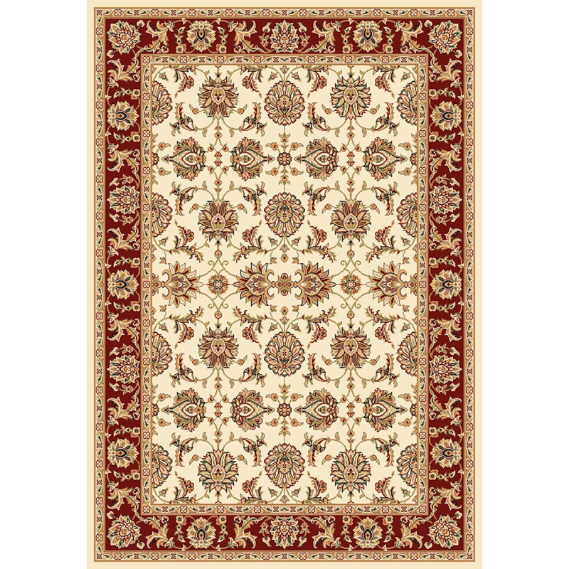 Handmade Ivory Synthetic Easy Care Large Rectangular Rug