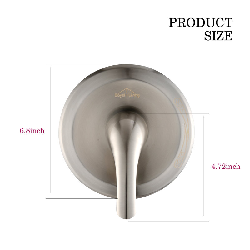 Brushed Nickel Wall-Mounted Pressure Balance Shower Valve