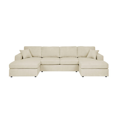 3 - Piece Corduroy Double-Chaise Sectional