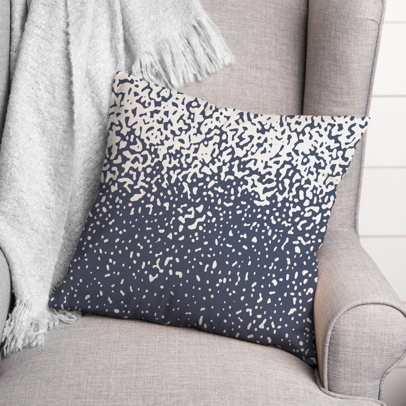 Housse et insert de coussin extérieur carré Ombre Dots 7, 20 po x 20 po, Bleu