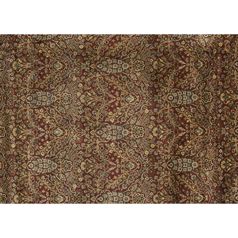 Tapis rouille et ivoire de haute qualité noué à la main