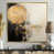 Toile avec cadre flottant or