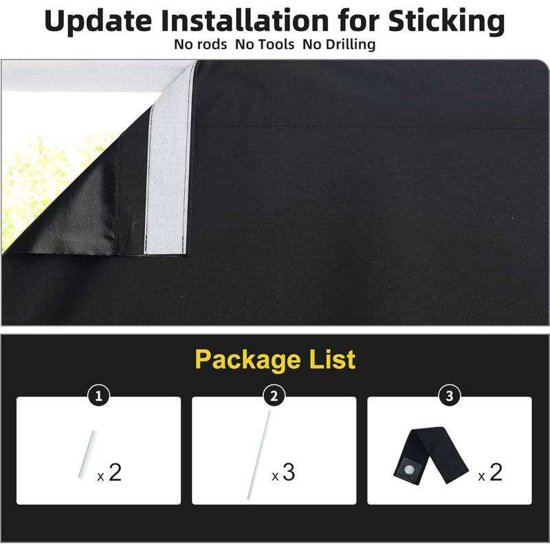 Full Blackout Door Curtain for Cordless Roller Window Covering Shades Blinds, Light Control, French Front Door Curtains for Night Shift Workers Kitchen, 1 Panel