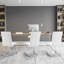 color Faux Leather Dining Chairs with Chrome Legs Upholstered Modern Design-1247674153