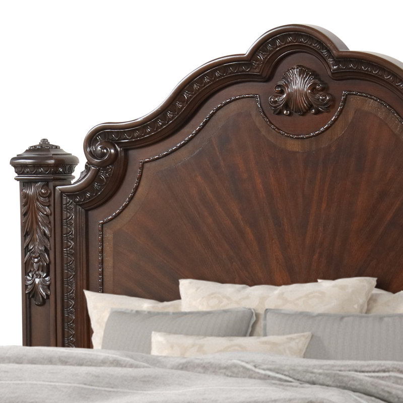 Bharata Bedroom Set, King, 5 Pcs: Bed, 2 Dressers, Mirror, Nightstand