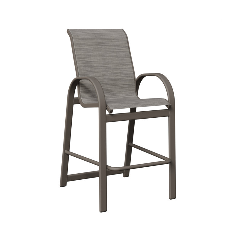 Chaise de bar Cazares Graphite, Mica perle, Graphite