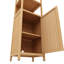 Armoire à 3 niveaux en étagère naturelle - mince et compacte pour le rangement dans la maison Salle de bain, cuisine, salon