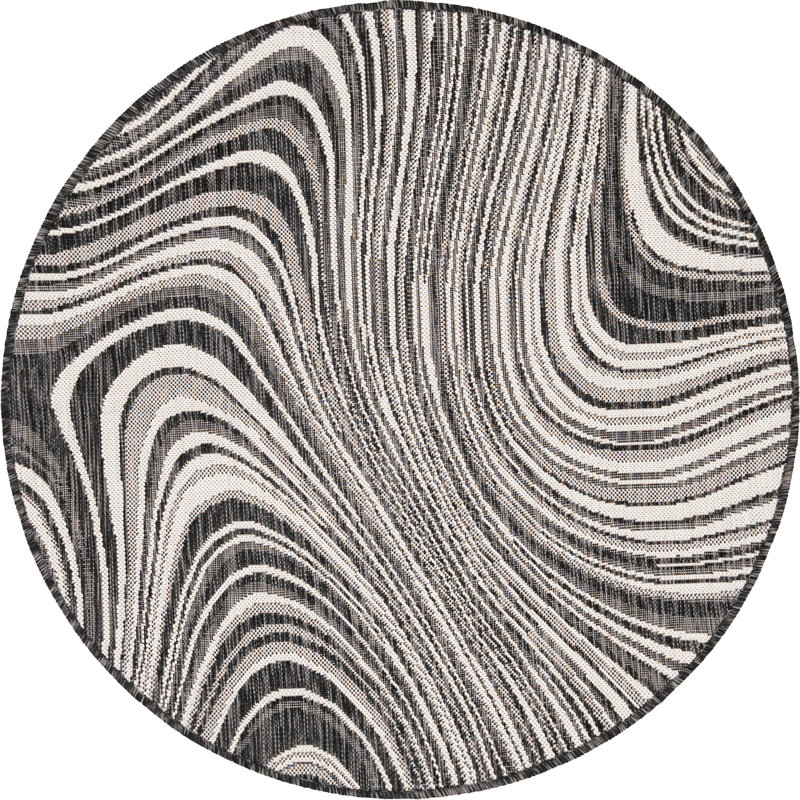 Tapis intérieur / extérieur Albans Charocal, Rond 4 pi 1 po