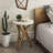 Moty Crossed Legs Round End Table, with Tripod Base for Modern Farmhouse, Boho-557122159