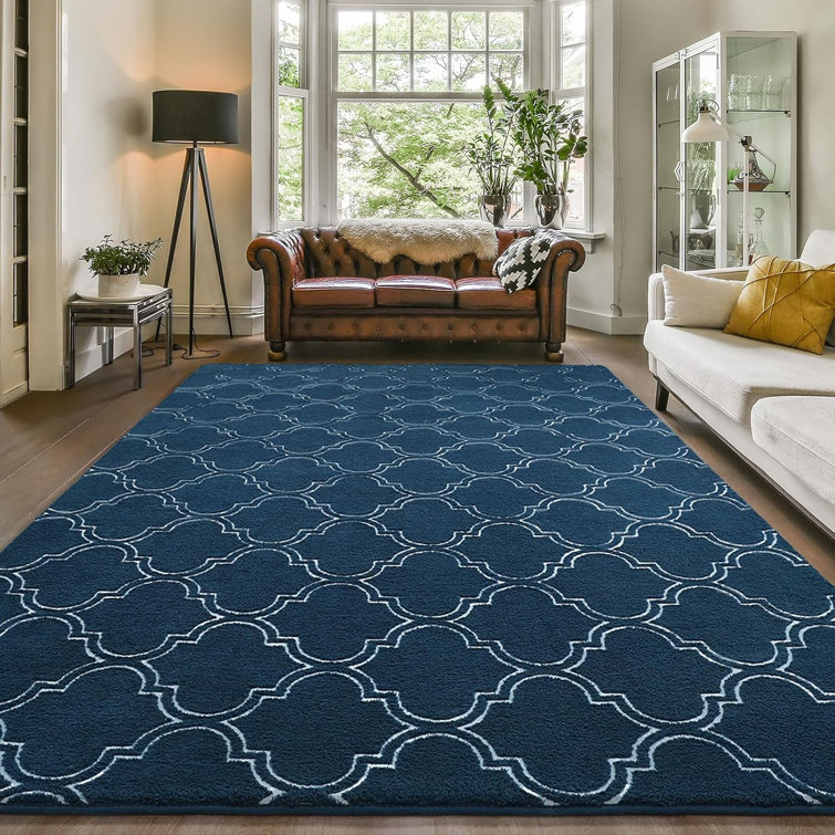 Soft Moroccan-Style Bedroom Rug, Shaggy Modern Area Rug