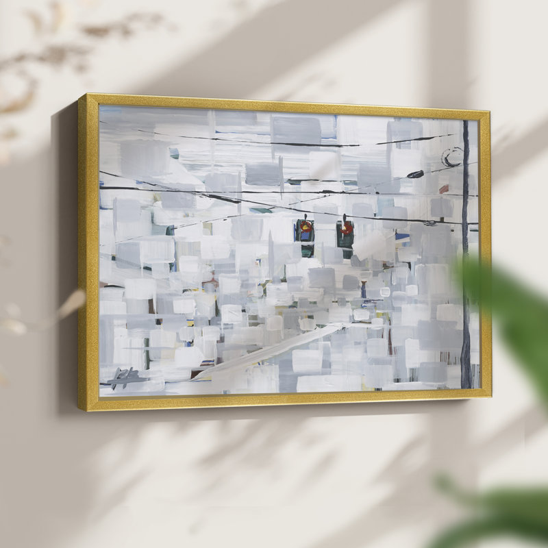 Stop on White -Framed Print - Restickable, 22" H x 28" W