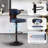 Olivetti Modern Swivel Bar Stools with Backrest – Pet-Friendly PU Leather Seat & Curved Walnut Wood, Height Adjustable Counter Chairs with Footrest and Matte Black Base for Kitchen Island or Home Bar-1709579043-1695343237-1695343232