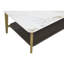 Table de salon rectangulaire Golden + White - structure en métal, rangement spacieux, facile à installer et salle blanche Golden + White, métal, intérieur