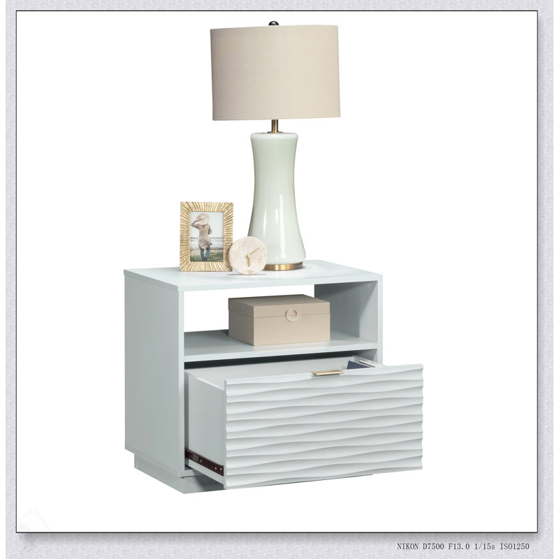 Table de chevet avec tablette ouverte Coastal