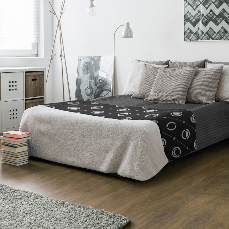 Couverture polaire moon phases, l 50 po x L 60 po, Noir