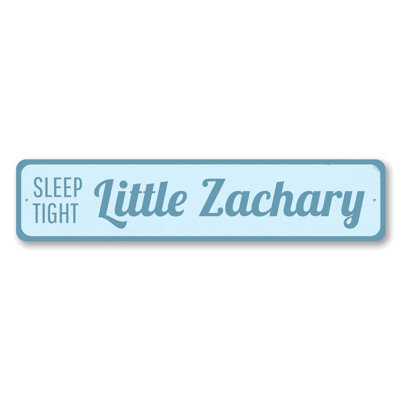 Sleep Tight Little Baby Custom Aluminum Sign