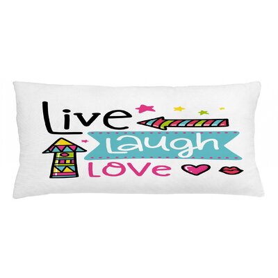 Live Laugh Love Indoor / Outdoor Lumbar Pillow Cover -  Ambesonne, min_35818_36x16