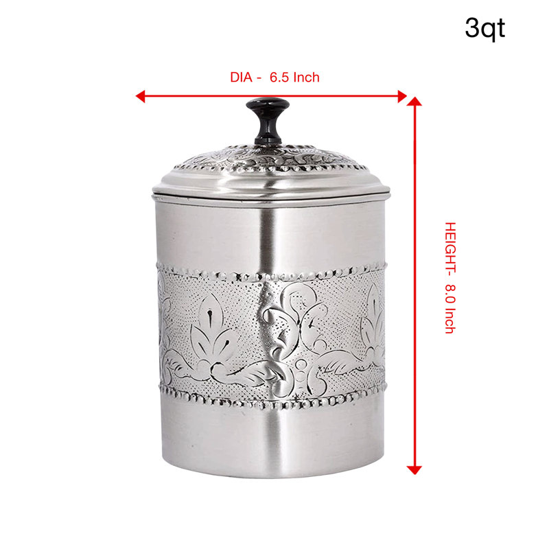Pot de cuisine en relief, H 6,5 po x l 6,5 po x P 8 po