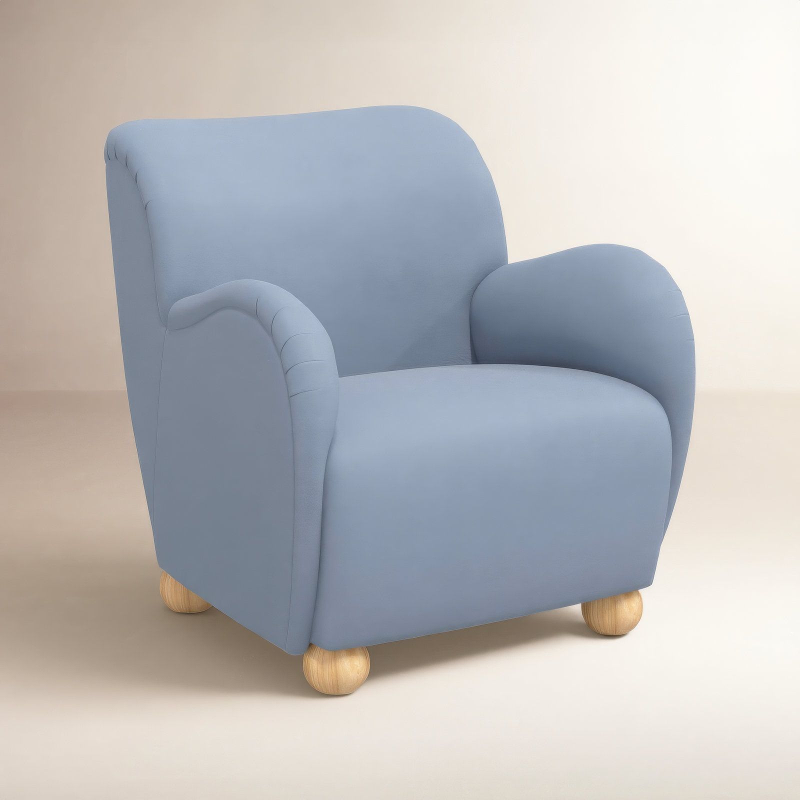 Cowen Armchair, Classic Ocean Velvet