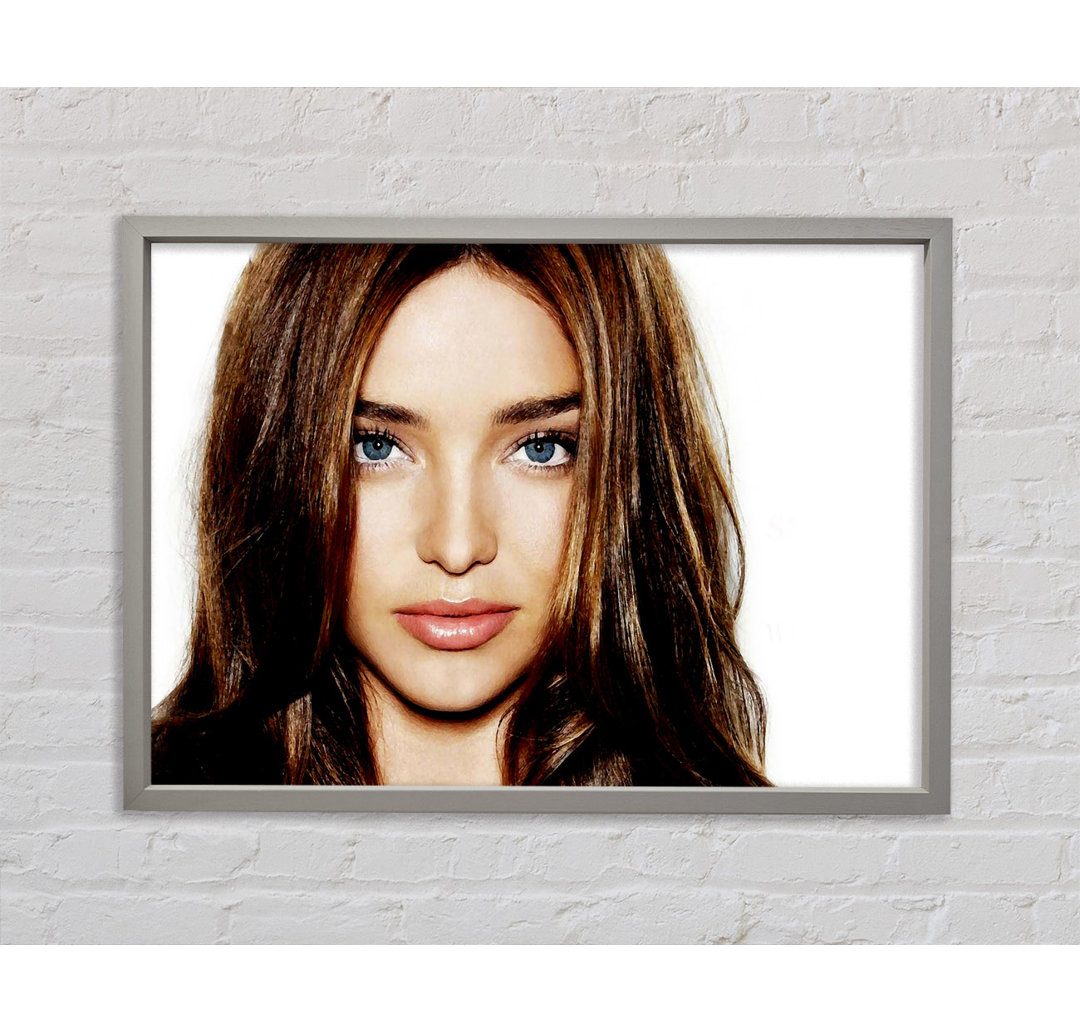 Miranda Kerr Face - Einzelner Bilderrahmen Kunstdrucke auf Leinwand