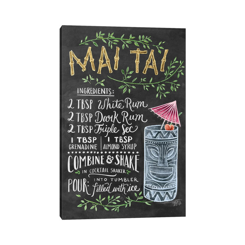 " Mai Tai Recipe " by Lily & Val, 26" H x 18" W x 1.5" D