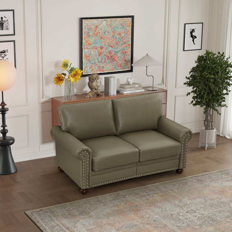 Fauteuil de salon moderne en similicuir, Gris