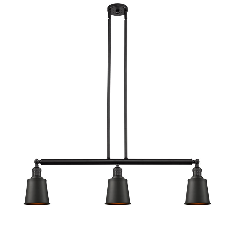 Lavender Hill 3 - Light Kitchen Island Pendant, No Bulb Included, Polished Chrome, 10" H x 37.75" W x 6" D