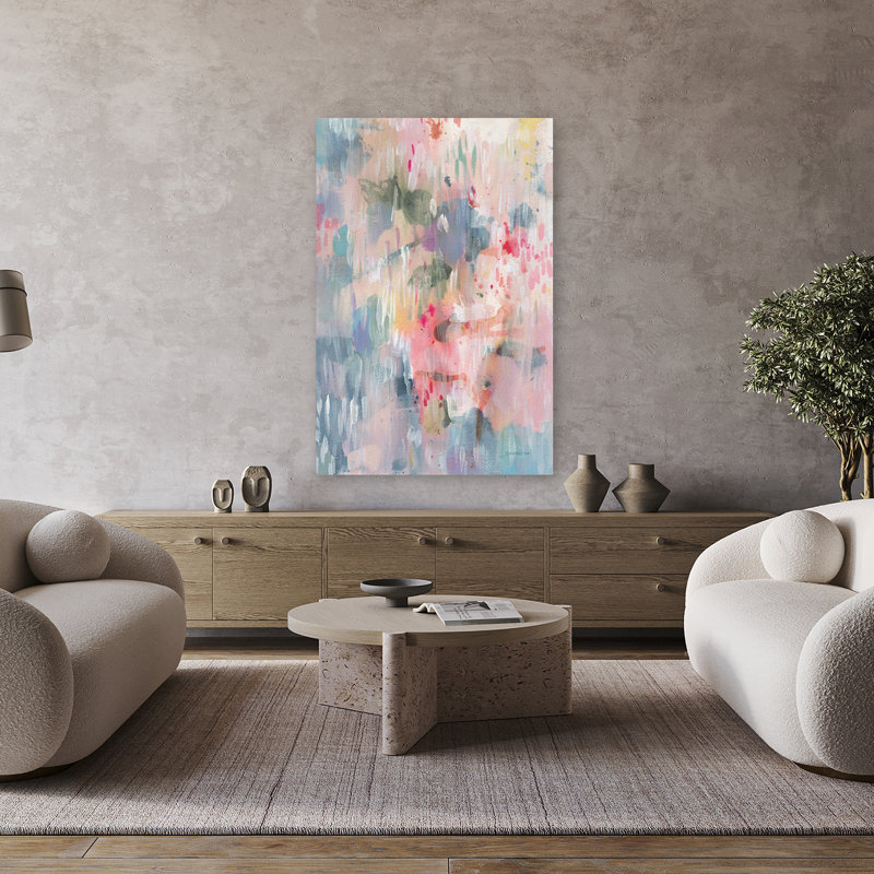 Art abstrait abstrait et turquoise apaisant, H 48 po x l 32 po