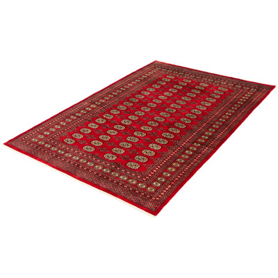 Tapis rouge foncé Finest Peshawar Bokhara 6 pi 7 po x 9 pi 10 po