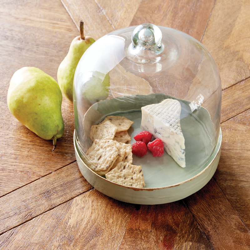 Kammie Tray With Cloche Small Iron Tray