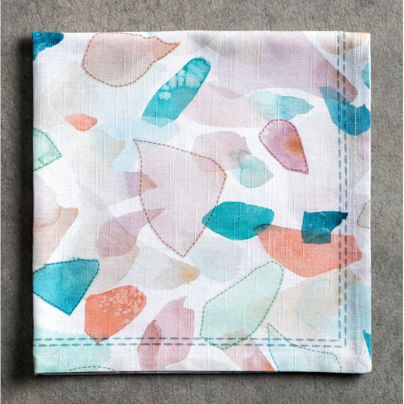 Summer Picnic 100% Cotton Floral Square Napkin