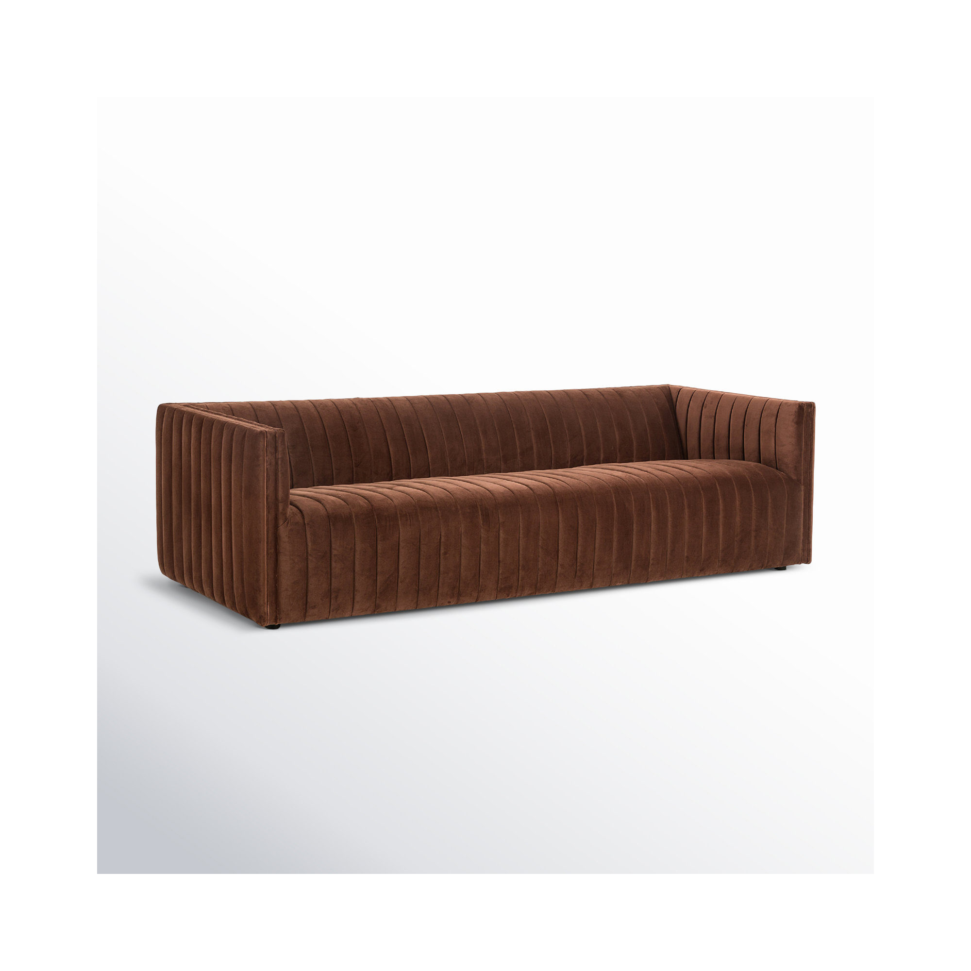 Brandt 97" Tuxedo Arm Sofa, Amici Tobacco, 26.5" H x 88" W x 35" D