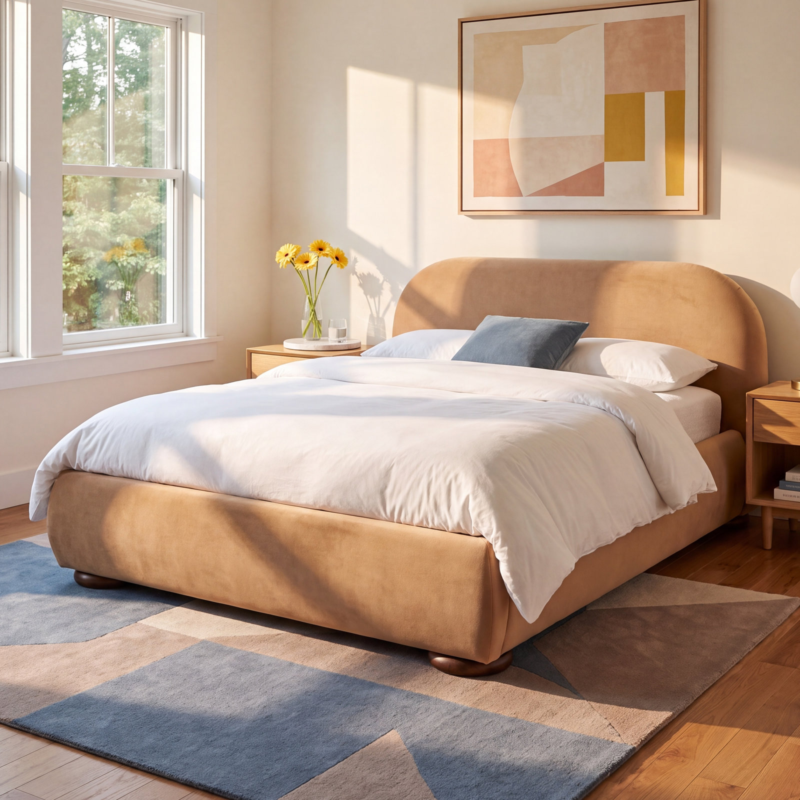 Rigney Upholstered Scalloped Bed