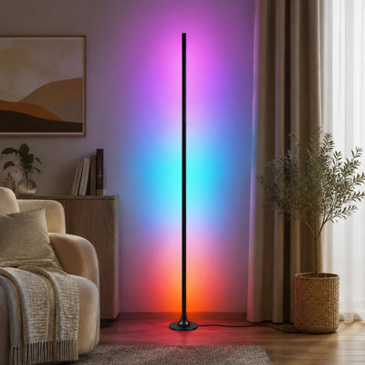 Smart RGB Corner Floor Light with App and Remote Operation, Music Sync, 16 Million Colors and 100+ Scene Modes for Gaming Room or Living Room Ambience